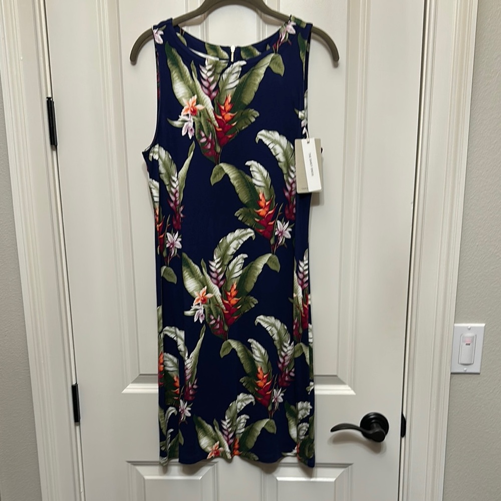 Tommy Bahama Navy Tropical Print Dress